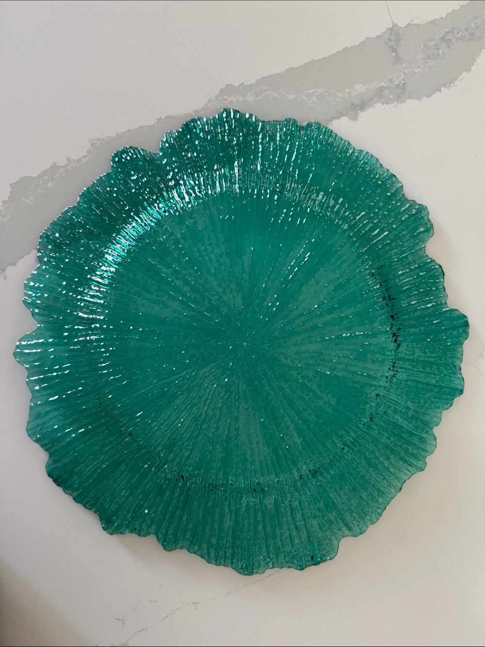 8 pack Reef Charger Plate Teal color - Picture 3 of 7